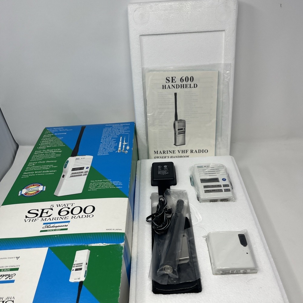 Shakespeare Marine Radio SE 600 VHF Transceiver Rechargeable In Original Box